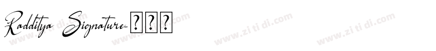 Radditya Signature字体转换